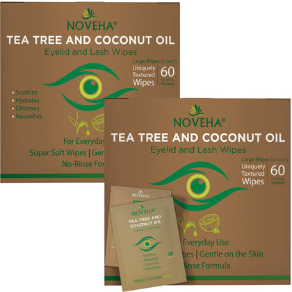 NOVEHA Eyelid & Lash Wipes packaging front view