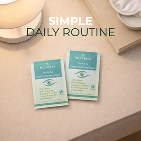 NOVEHA Eyelid & Lash Wipes showing multiple wipes