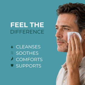 NOVEHA eyelid wipes opened with a wipe visible