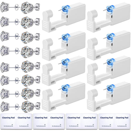 Novopiercing Ear Piercing Kit 24 Pcs with 8 guns and earrings