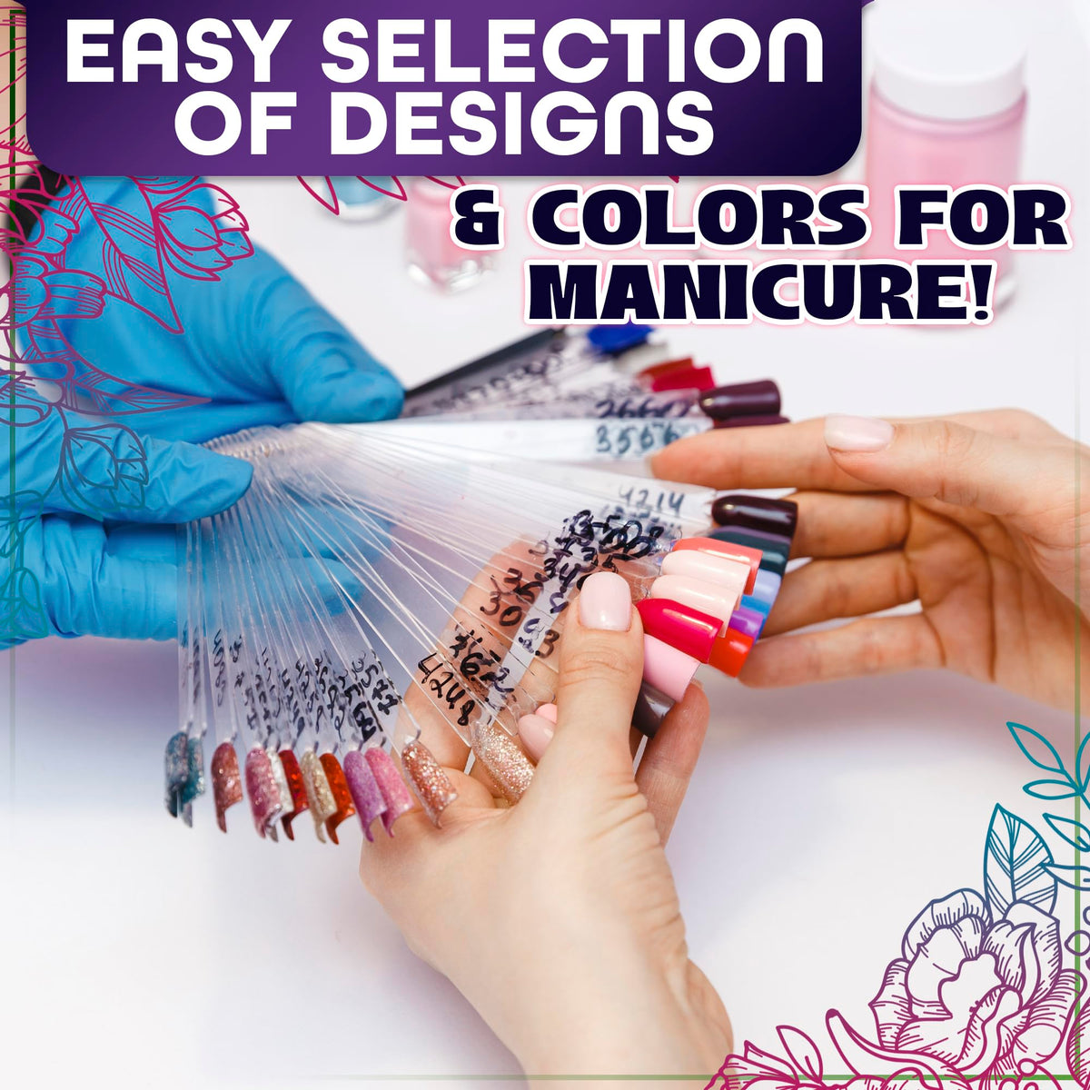 Novsix Nail Swatch Sticks with swatches showing glossy finish