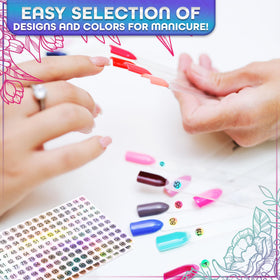 Novsix Nail Swatch Sticks with vibrant nail polish samples
