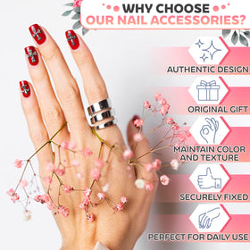 Novsix silver cross nail charms in packaging