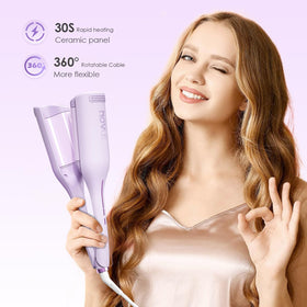NOVUS Curling Iron Hair Crimper 1.4 Inch lifestyle scene