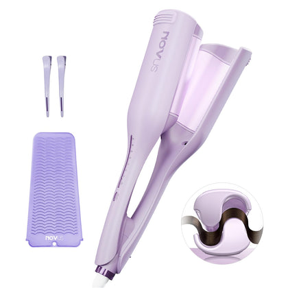 NOVUSPRO Hair Crimper 1.4-inch front view with heating barrel