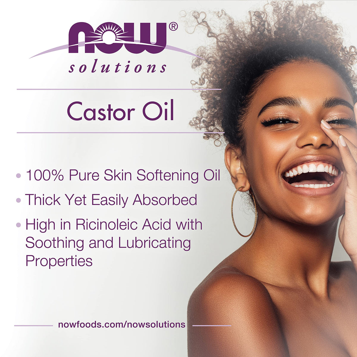 NOW Foods Castor Oil 100% Pure 16-Ounce packaging