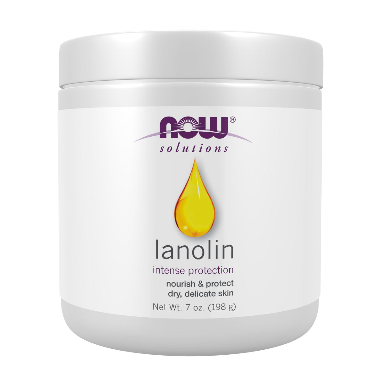NOW Foods Lanolin Moisturiser 240g front view