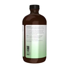 NOW Foods Organic Castor Oil 16 fl. oz side view