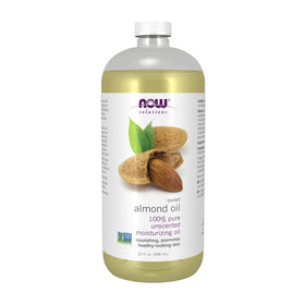 NOW Foods Sweet Almond Oil 32-ounce front view