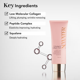NOWATER Collagen Peel Off Face Mask back view with ingredients