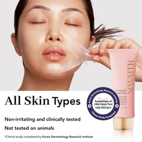NOWATER Collagen Peel Off Face Mask in use with skincare products