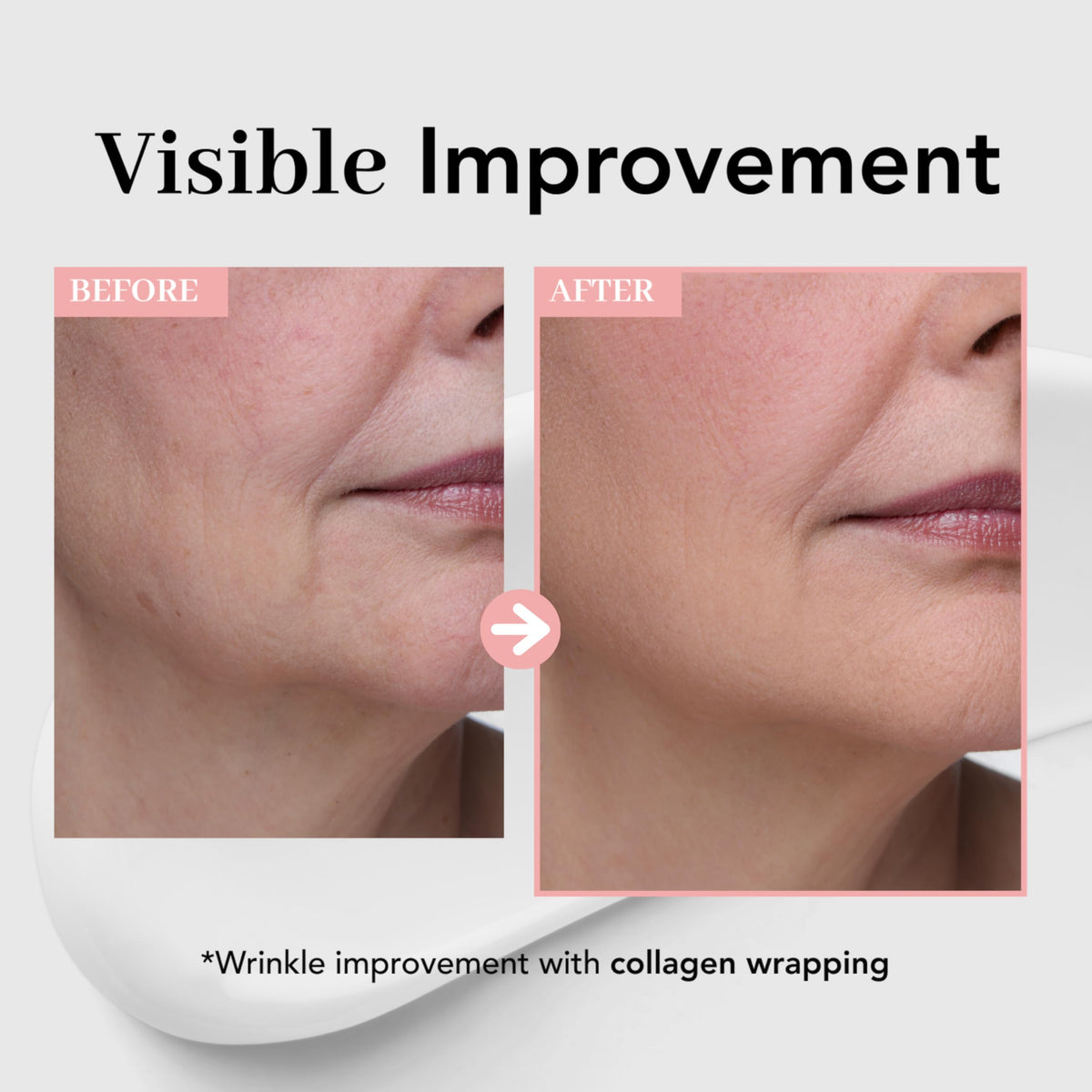 NOWATER Collagen Peel Off Face Mask on model's face