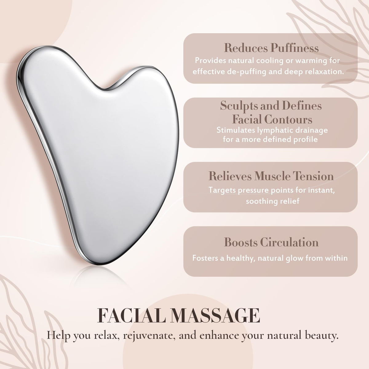 Nuanchu Gua Sha Facial Tool being used on face