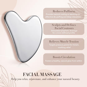 Nuanchu Gua Sha Facial Tool being used on face