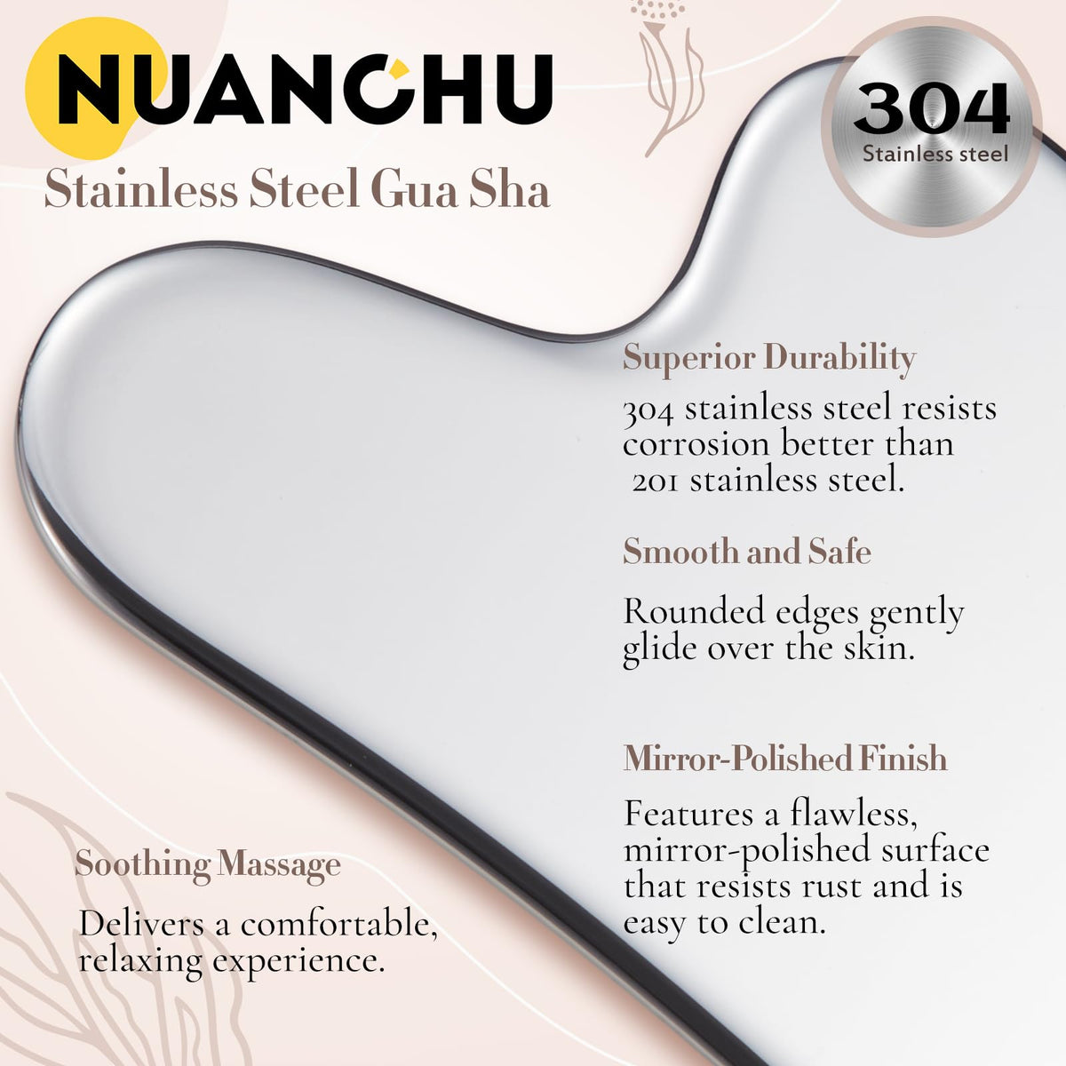 Nuanchu Gua Sha Facial Tool with facial oil