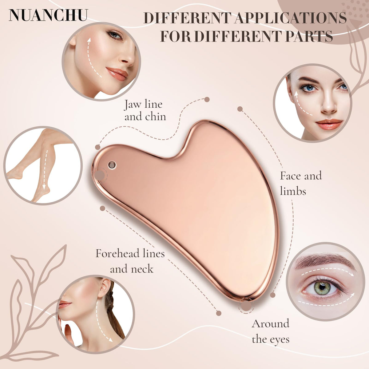 Nuanchu Gua Sha tool being used on face