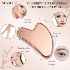 Nuanchu Gua Sha tool being used on face