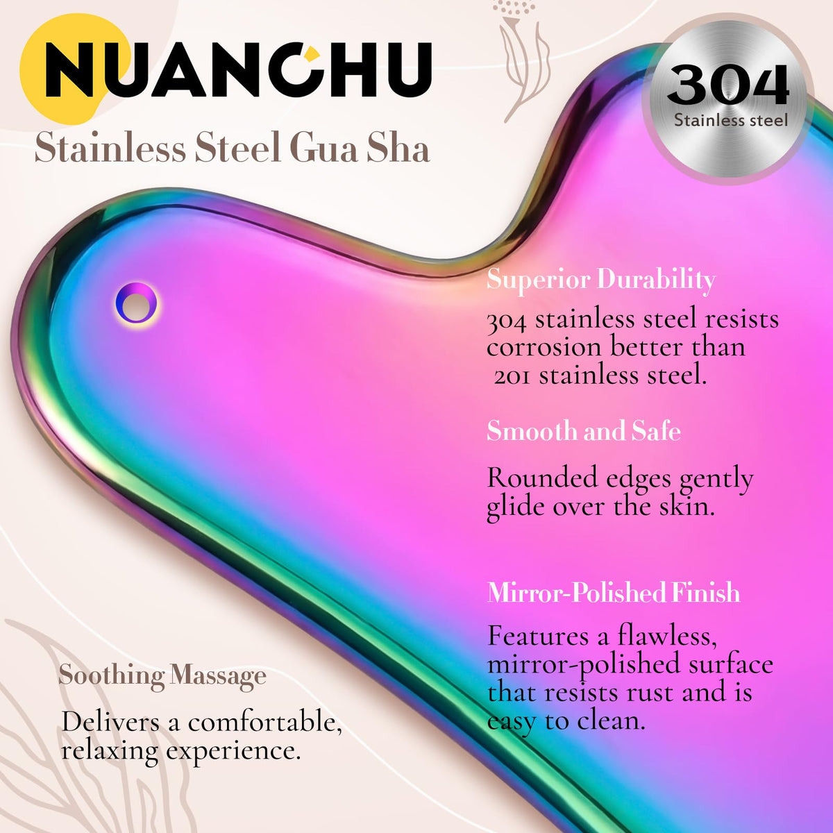 Nuanchu Gua Sha tool close-up of edges