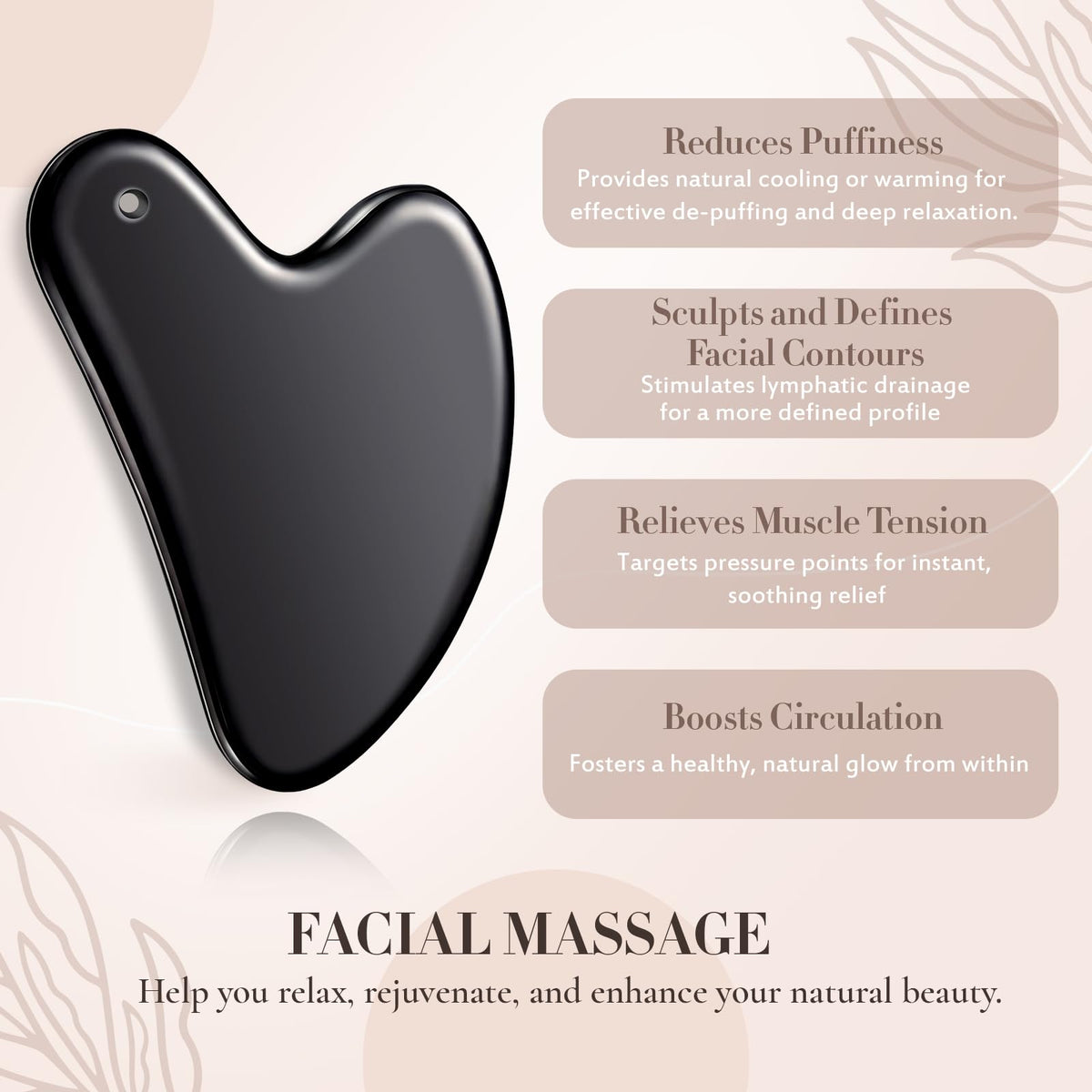 Nuanchu Gua Sha tool in hand demonstrating use