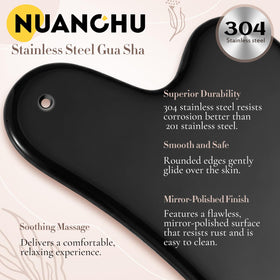 Nuanchu Gua Sha tool on a bathroom counter