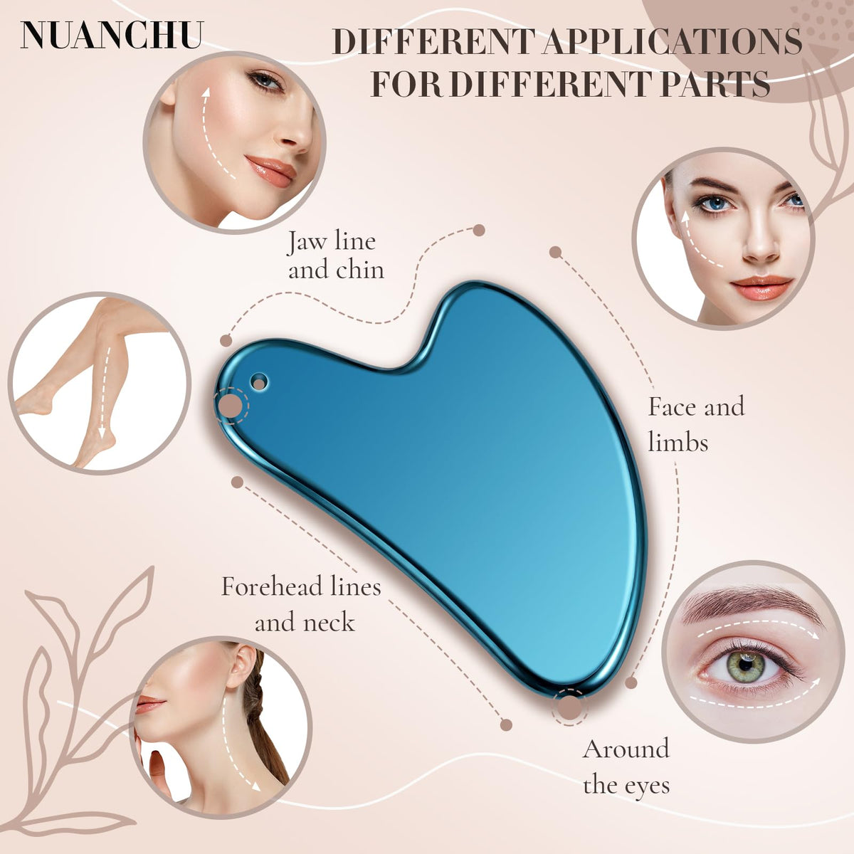 Nuanchu Gua Sha tool on a skincare setup