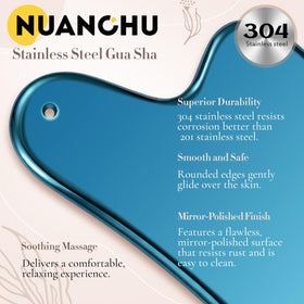 Nuanchu Gua Sha tool with facial oil