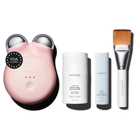 NuFACE MINI+ Facial Sculpting Tool front view in Sandy Rose