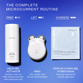 NuFACE MINI+ Facial Sculpting Tool on a vanity