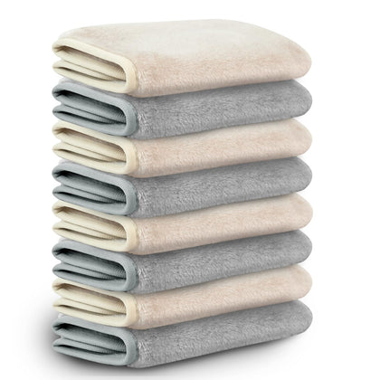 NUGILLA Makeup Remover Cloths 8 pack in beige and light grey