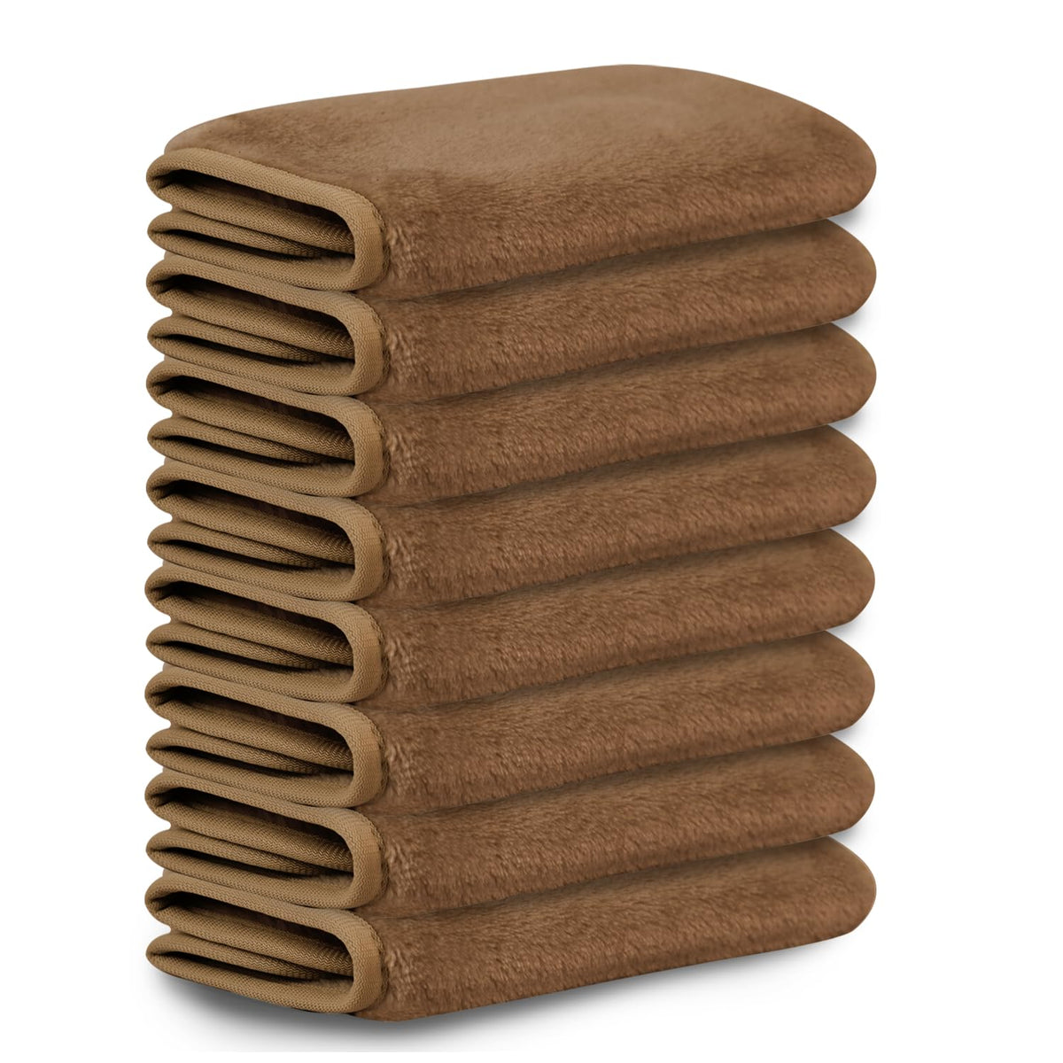 NUGILLA Makeup Remover Cloths 8 packs light brown microfiber towels