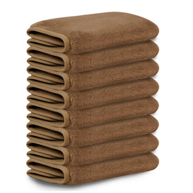 NUGILLA Makeup Remover Cloths 8 packs light brown microfiber towels
