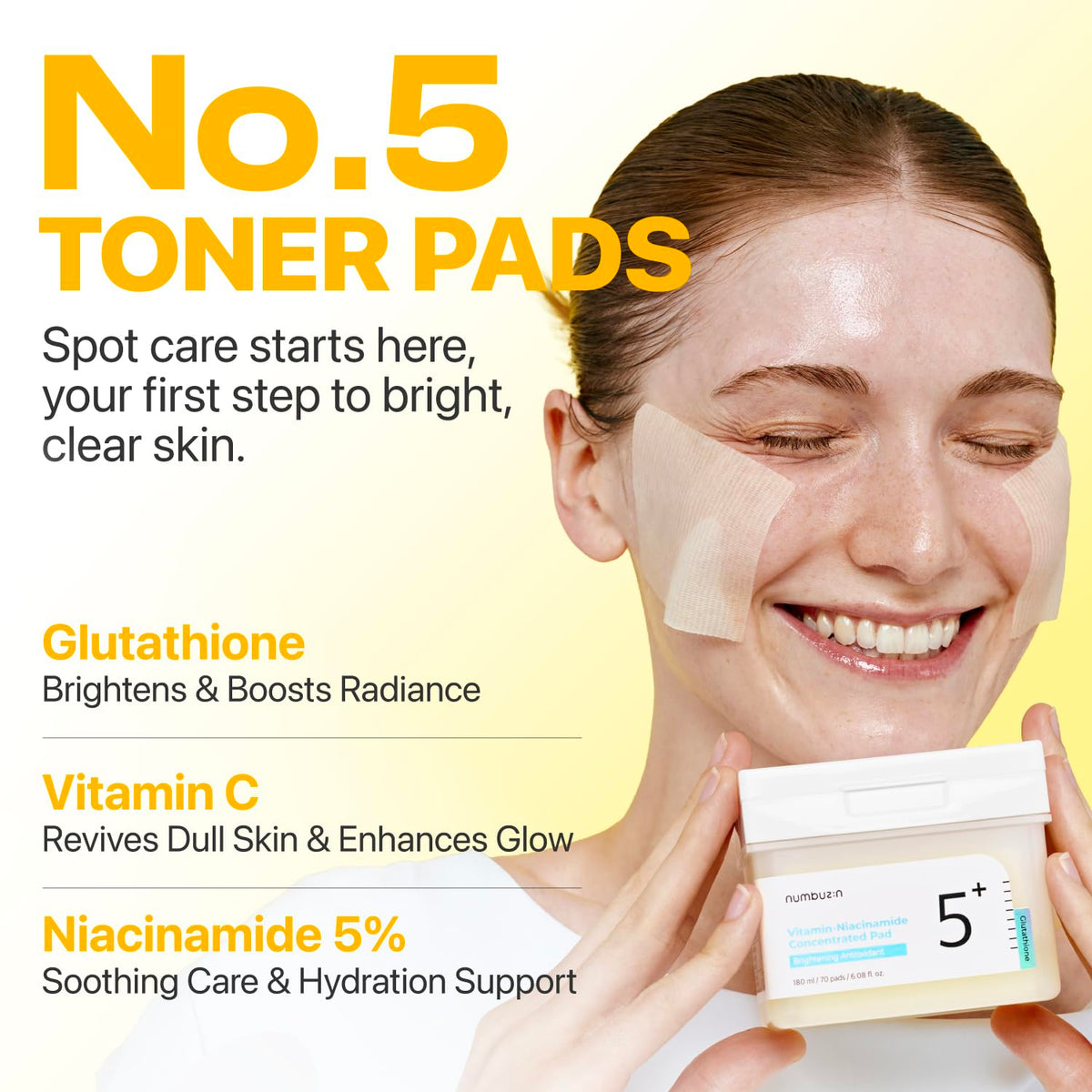 numbuzin No.5 Vitamin-Niacinamide Concentrated Pads smooth side close-up
