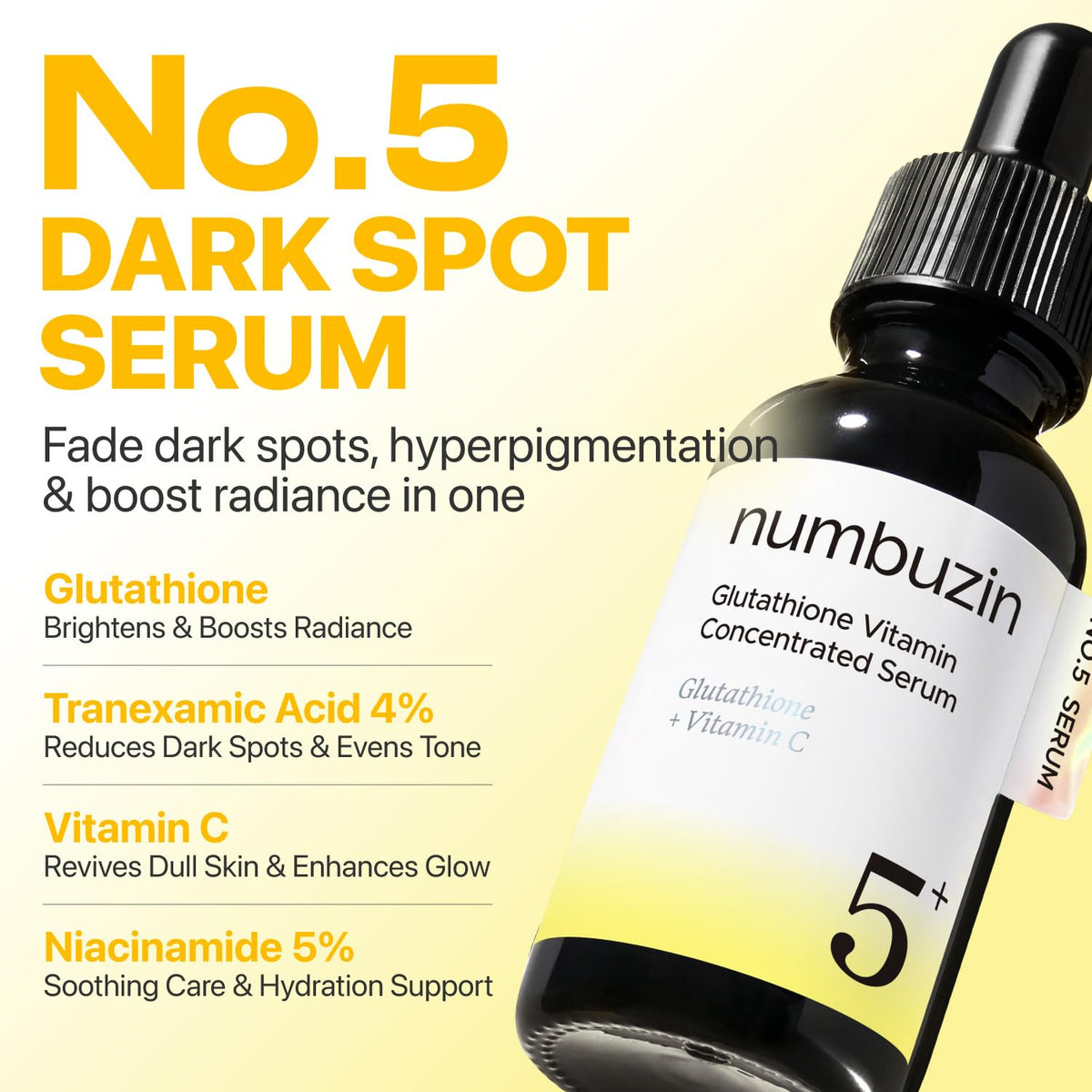 numbuzin No.5 Vitamin Serum bottle side view