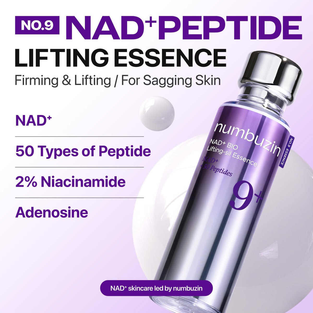numbuzin No.9 NAD+ Peptide Serum bottle close-up