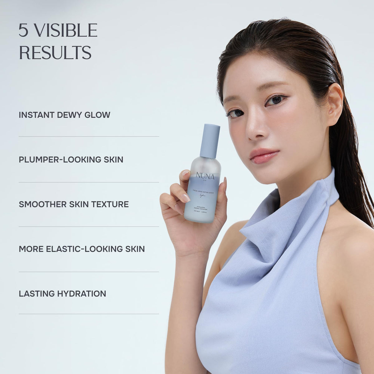 NUNA Ultra Hydrating Face Serum Spray on a vanity