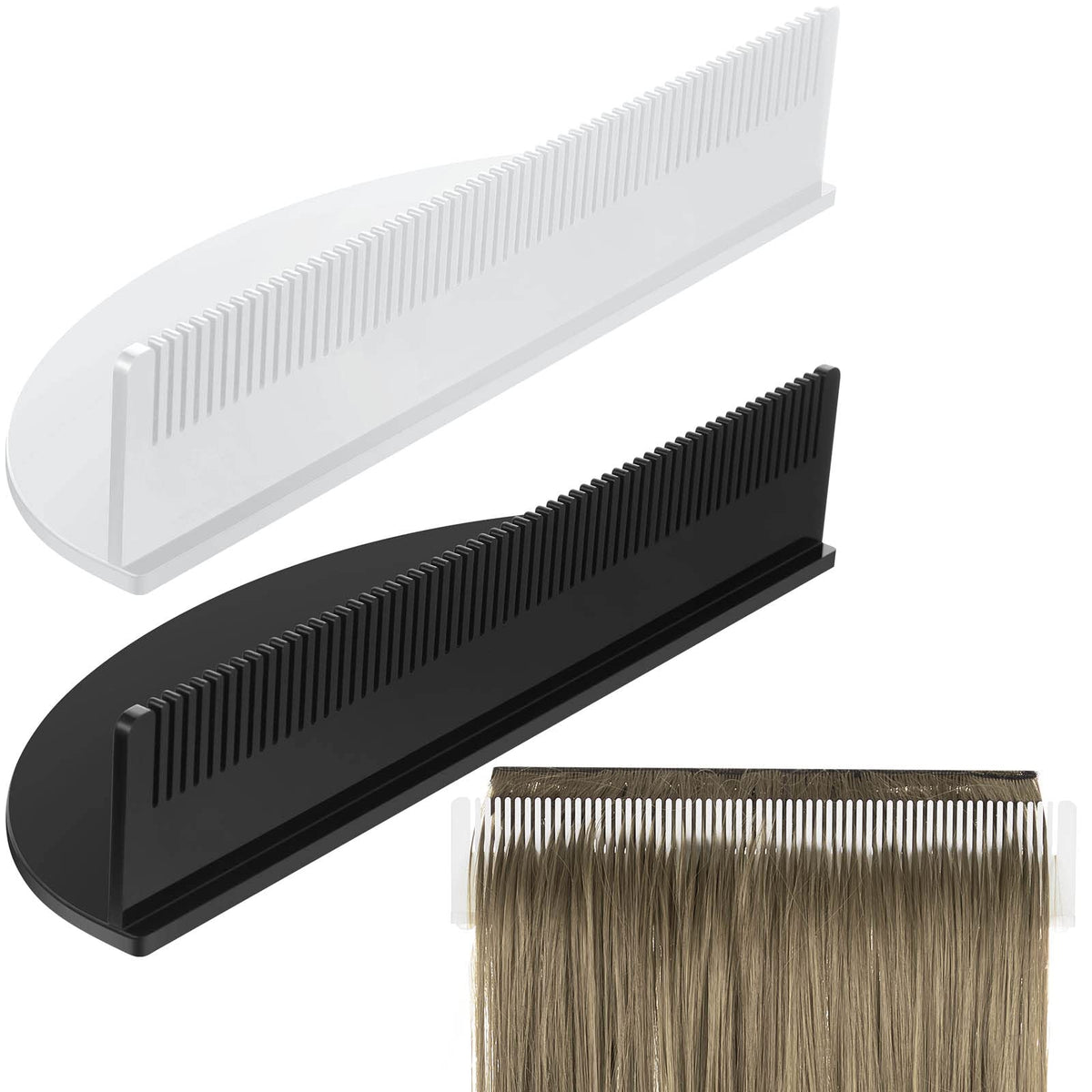 Nuogo Hair Extension Holder black model front view
