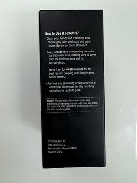 Nupharmco Numbing Cream 120ml side view