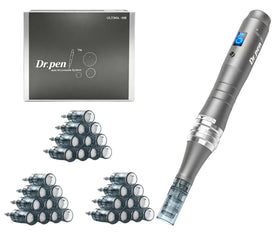 Nurself Microneedling Pen M8 front view with needle cartridge