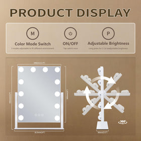 NUSVAN Vanity Makeup Mirror showcasing touch control feature