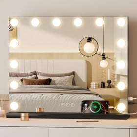 NUSVAN Vanity Mirror front view with LED lights