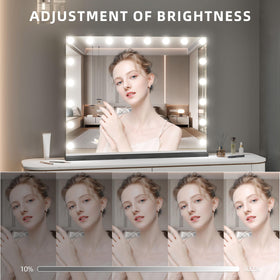NUSVAN Vanity Mirror with detachable 10X magnifying mirror
