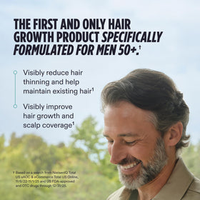 Nutrafol Men 50+ Hair Growth Supplements bottle side view