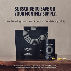 Nutrafol Men 50+ Hair Growth Supplements packaging details