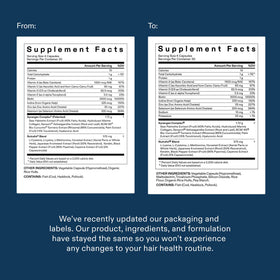 Nutrafol Men Hair Growth Supplements displayed with a measuring tape