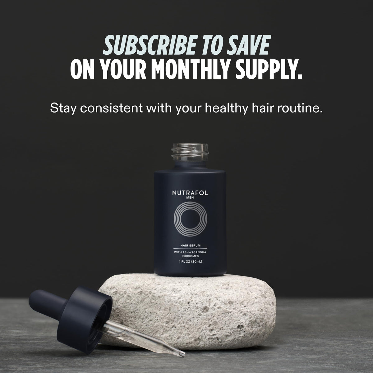 Nutrafol Men's Hair Serum lifestyle use