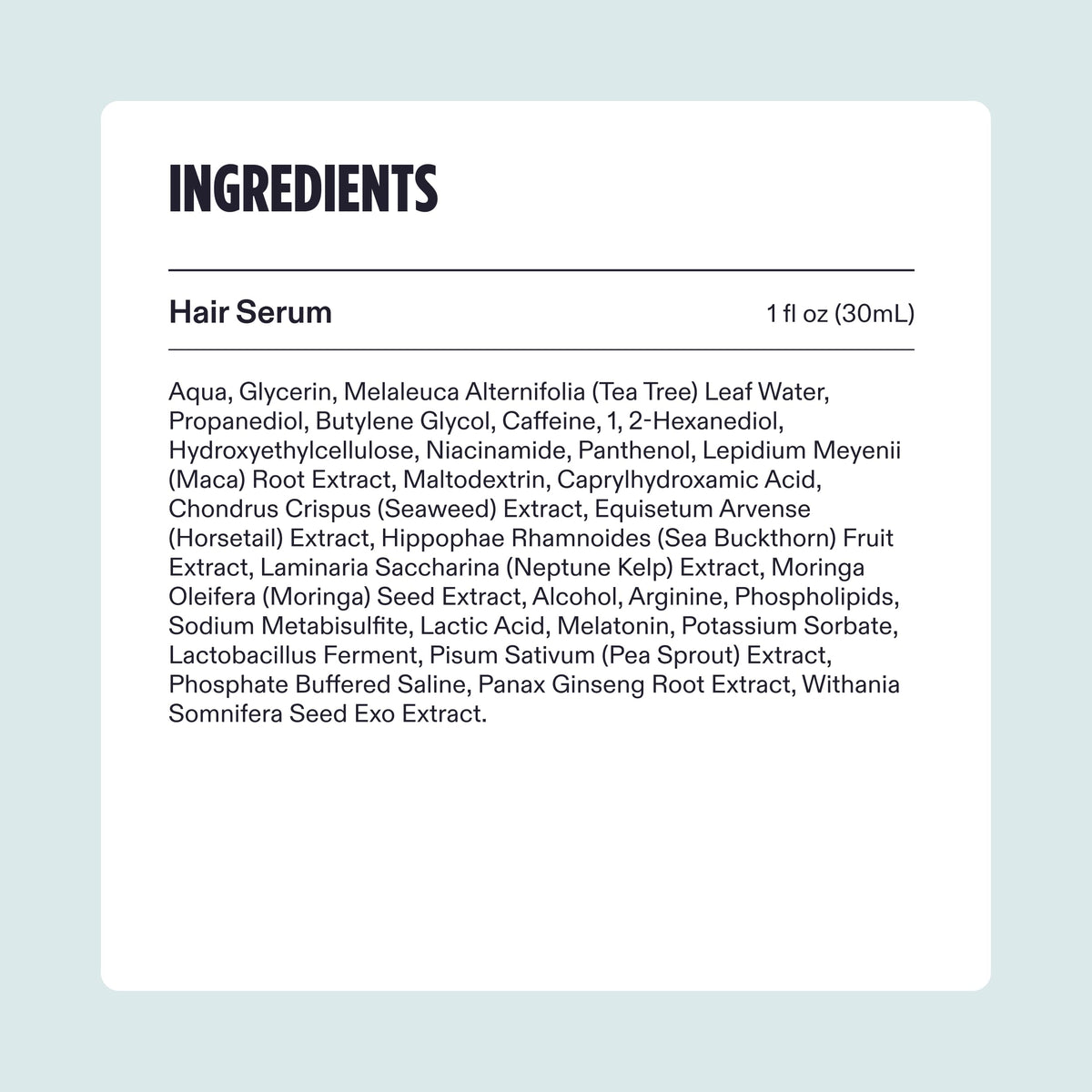 Nutrafol Men's Hair Serum packaging details