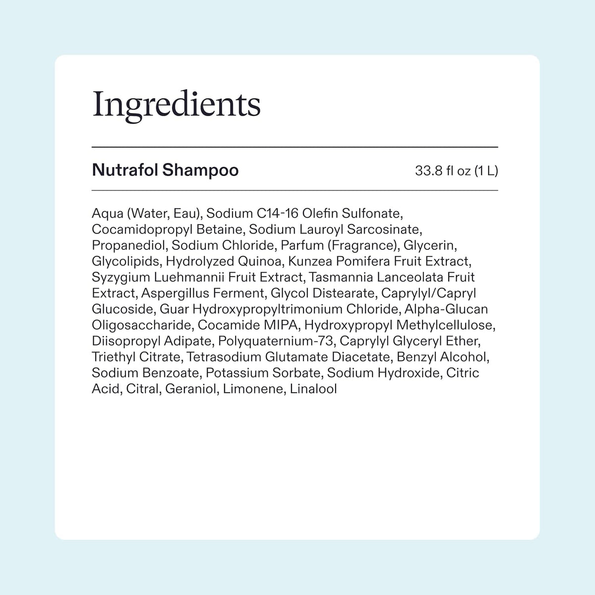 Nutrafol shampoo alongside hair care products