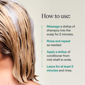 Nutrafol Shampoo and Conditioner travel set with travel accessories