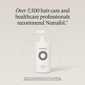 Nutrafol shampoo bottle with pump applicator