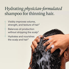 Nutrafol shampoo label showing ingredients